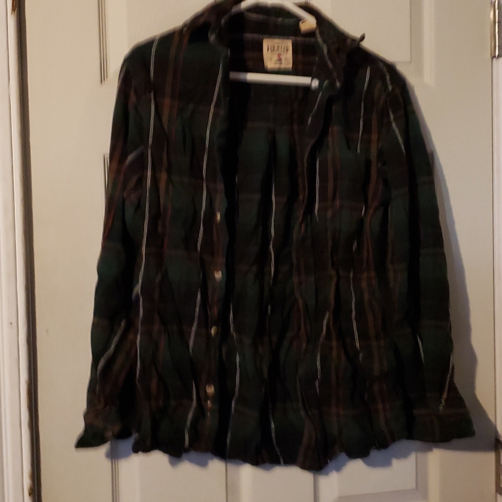 RedHead Green Plaid Flannel Shirt